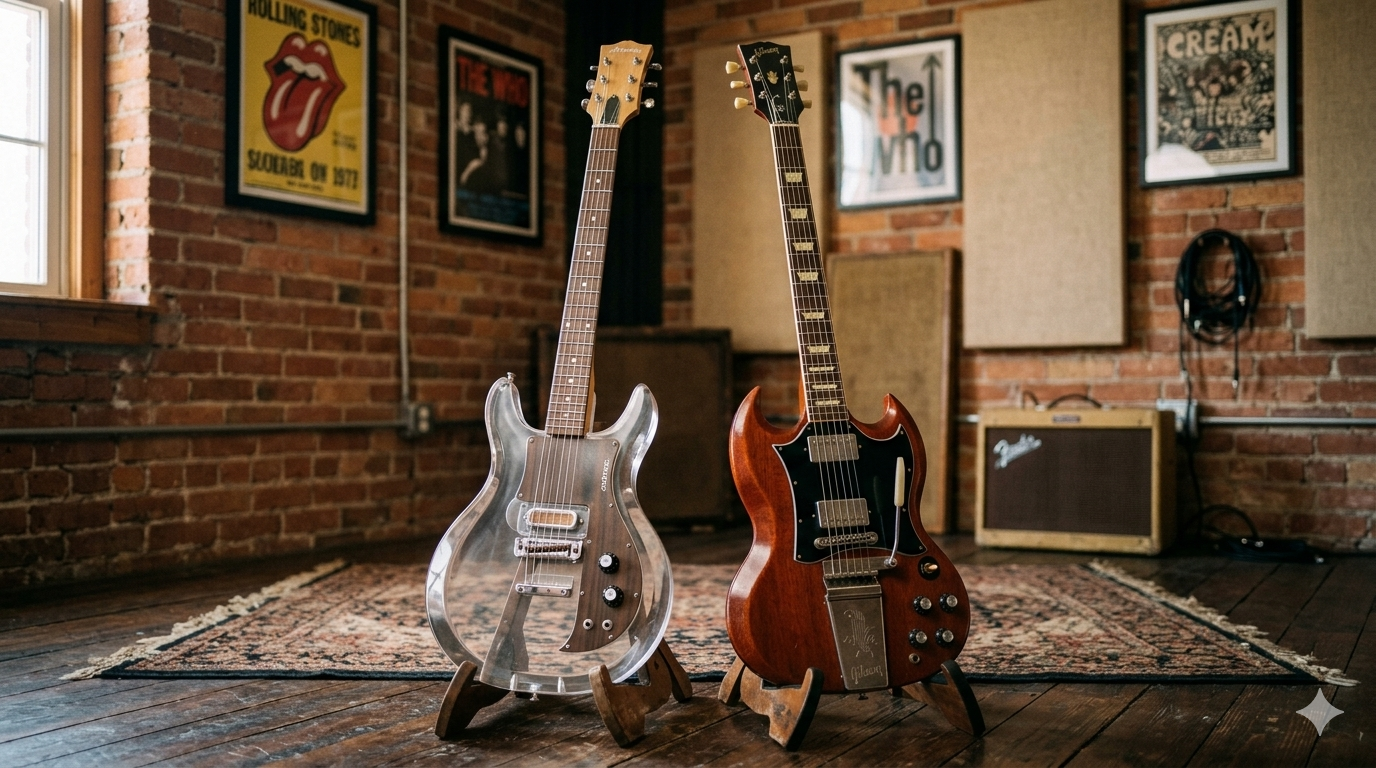 Dan Armstrong Lucite vs Gibson SG: Which Guitar Reigns Supreme?